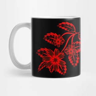 Folk flowers floral art print Flowers abstract art Mug